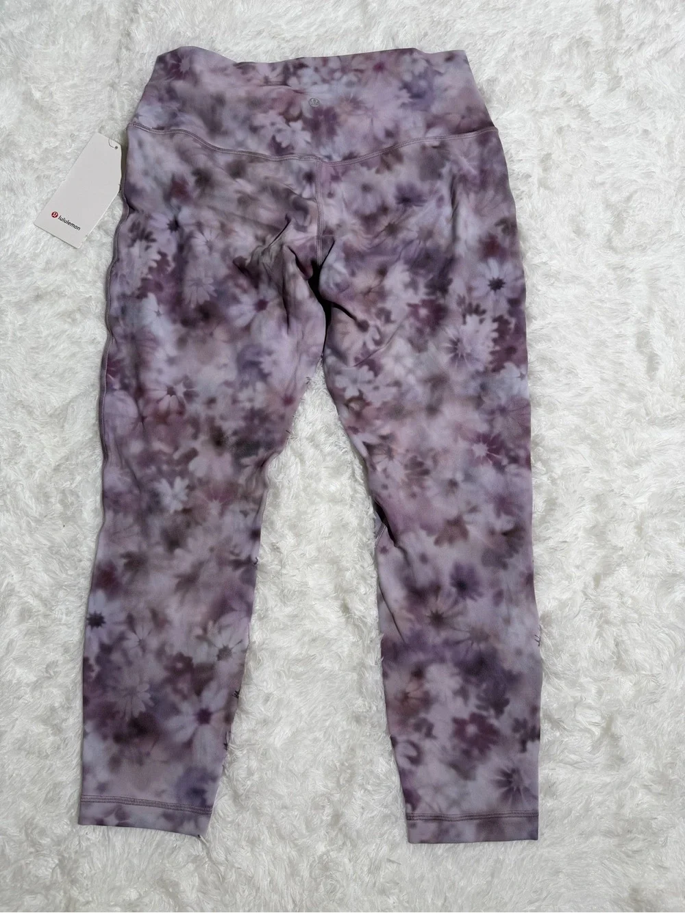 NWT lululemon athletica Align HR 25” Lavender Tie-Dye Floral White Leggings Pant
